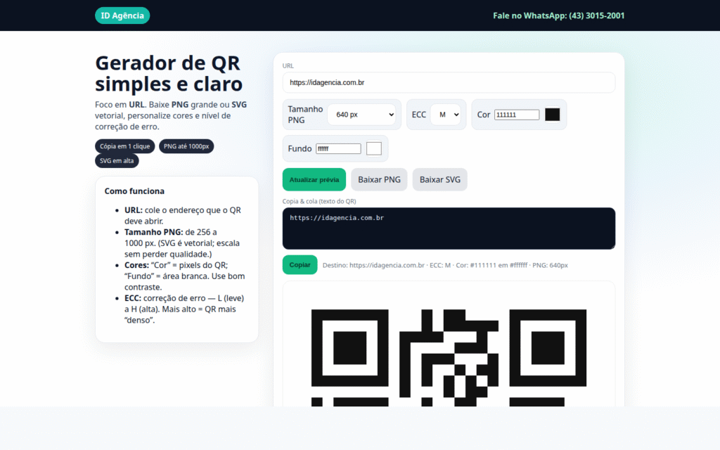 Gerador de QR Code